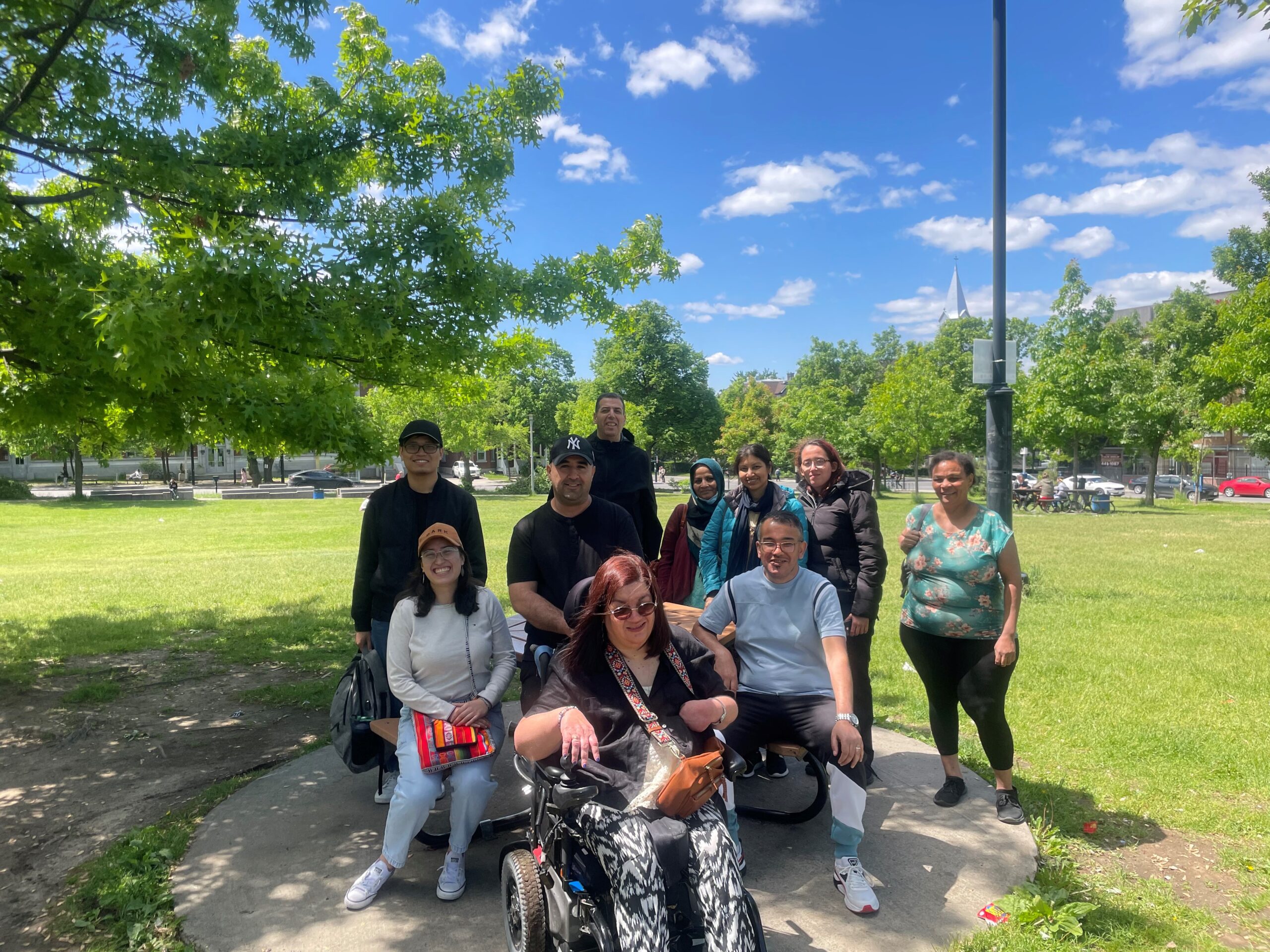 Photo de groupe au parc