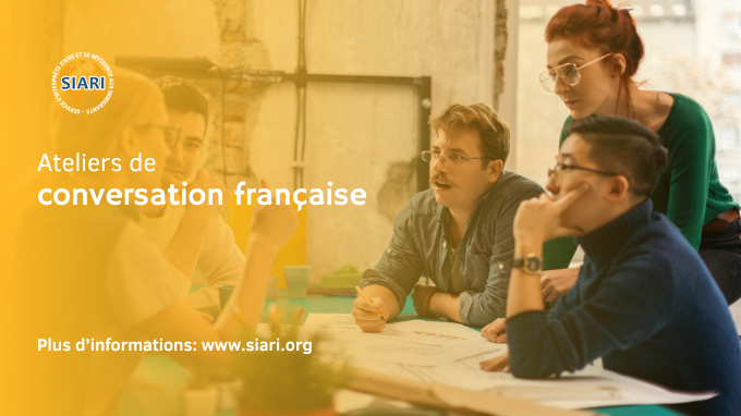 Banniere de présentation de notre atelier de conversation française